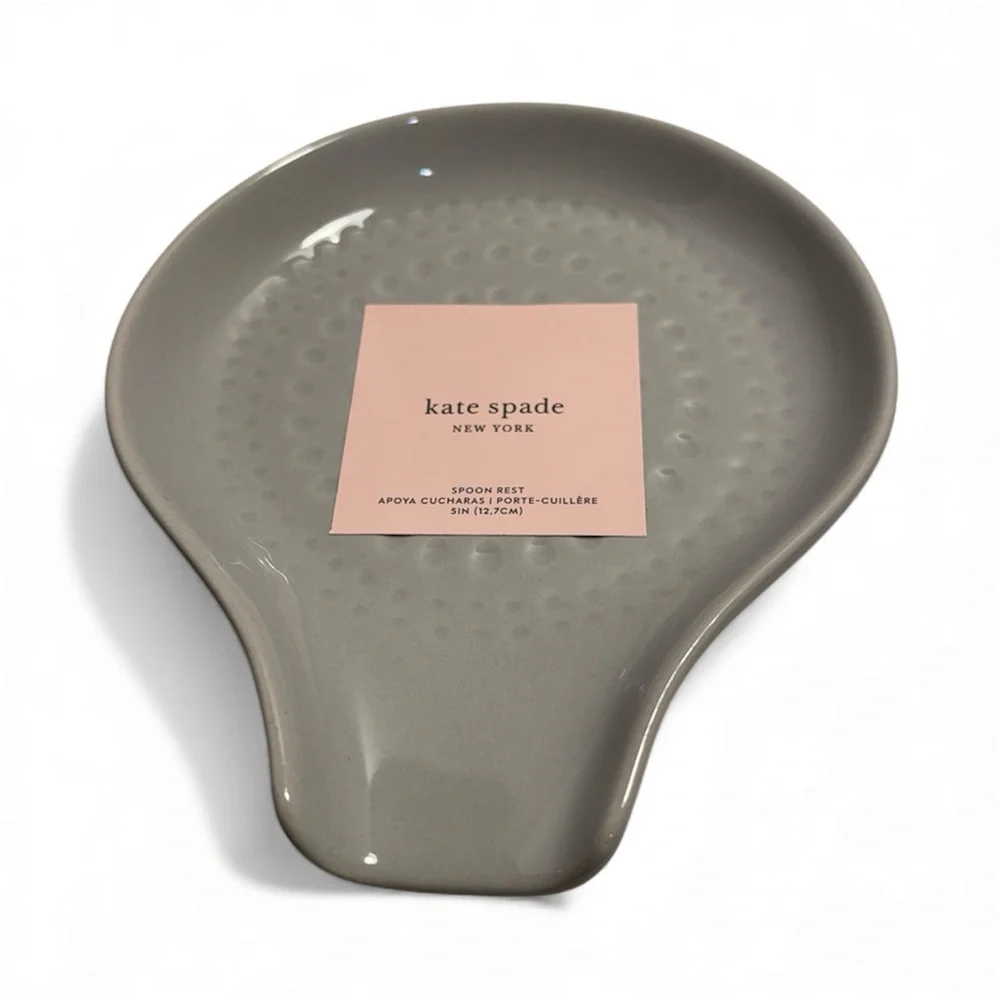 Kate Spade New York Willow Drive Grey Kitchen Spoon Rest - NWT ***